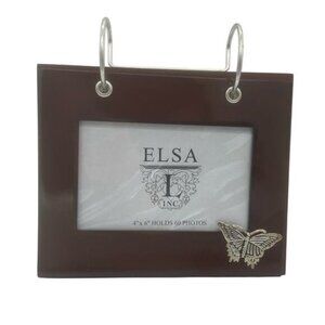 Vintage Elsa L  Photo Flip Stand  with Filigree Butterfly